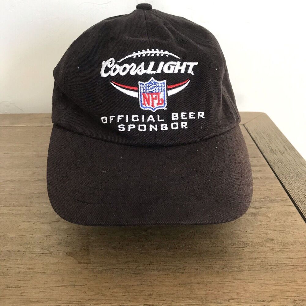 Coors Light NFL Official Beer Sponsor Hat Black Embroidered Logo Cap Adjustable